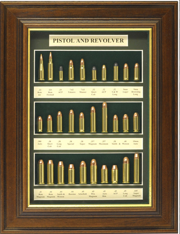 Wallmounted bullet display