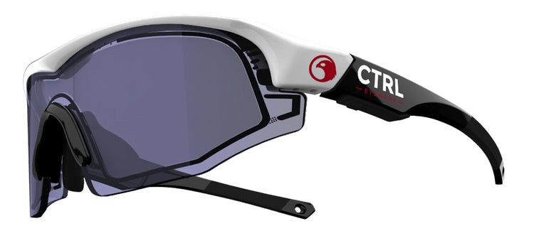 CTRL - One - White and Black - Blue lens
