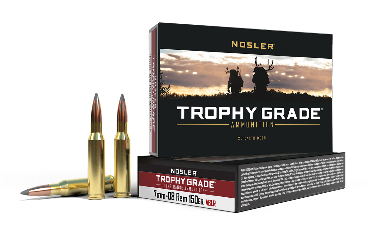 Nosler - Trophy Grade Ammunition - 7mm-08 Remington - 150gr - ABLR - 20/ask