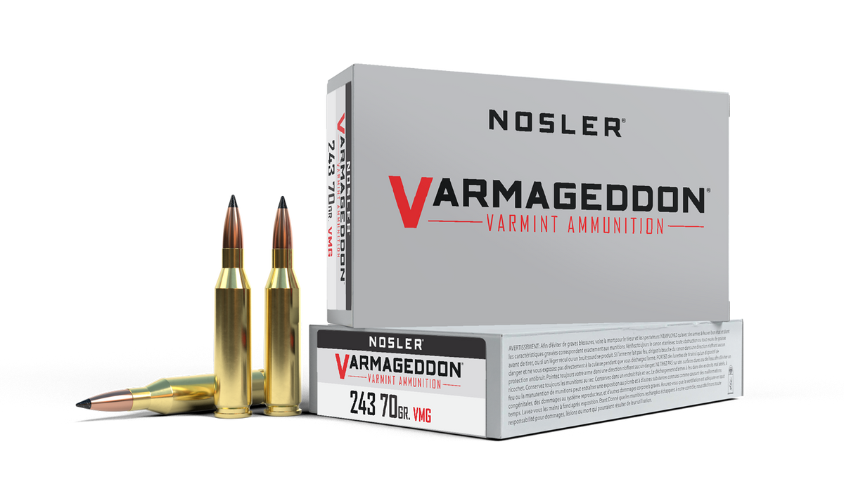 Nosler - Varmageddon Ammunition - .243 Winchester - 70gr - VG FBT - 20/ask