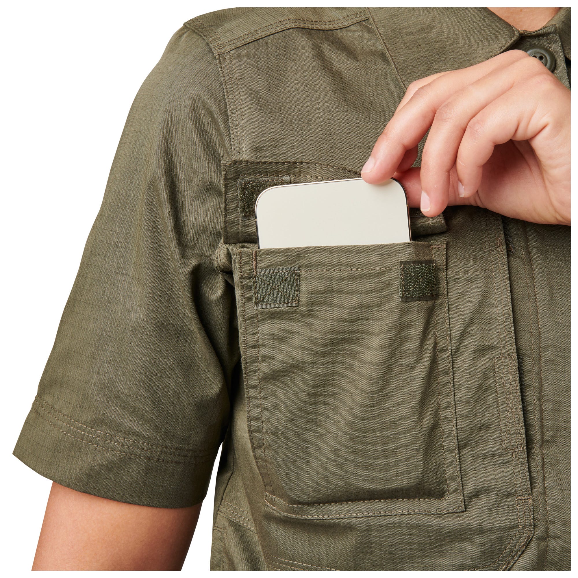 5.11 Tactical Women's Flex-Tac TDU Ripstop Short Sleeve Shirt i Ranger Green