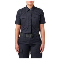 5.11 Tactical Women's Flex-Tac TDU Ripstop Short Sleeve Shirt i Dark Navy