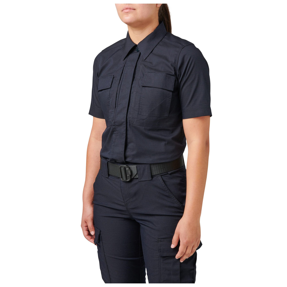 5.11 Tactical Women's Flex-Tac TDU Ripstop Short Sleeve Shirt i Dark Navy
