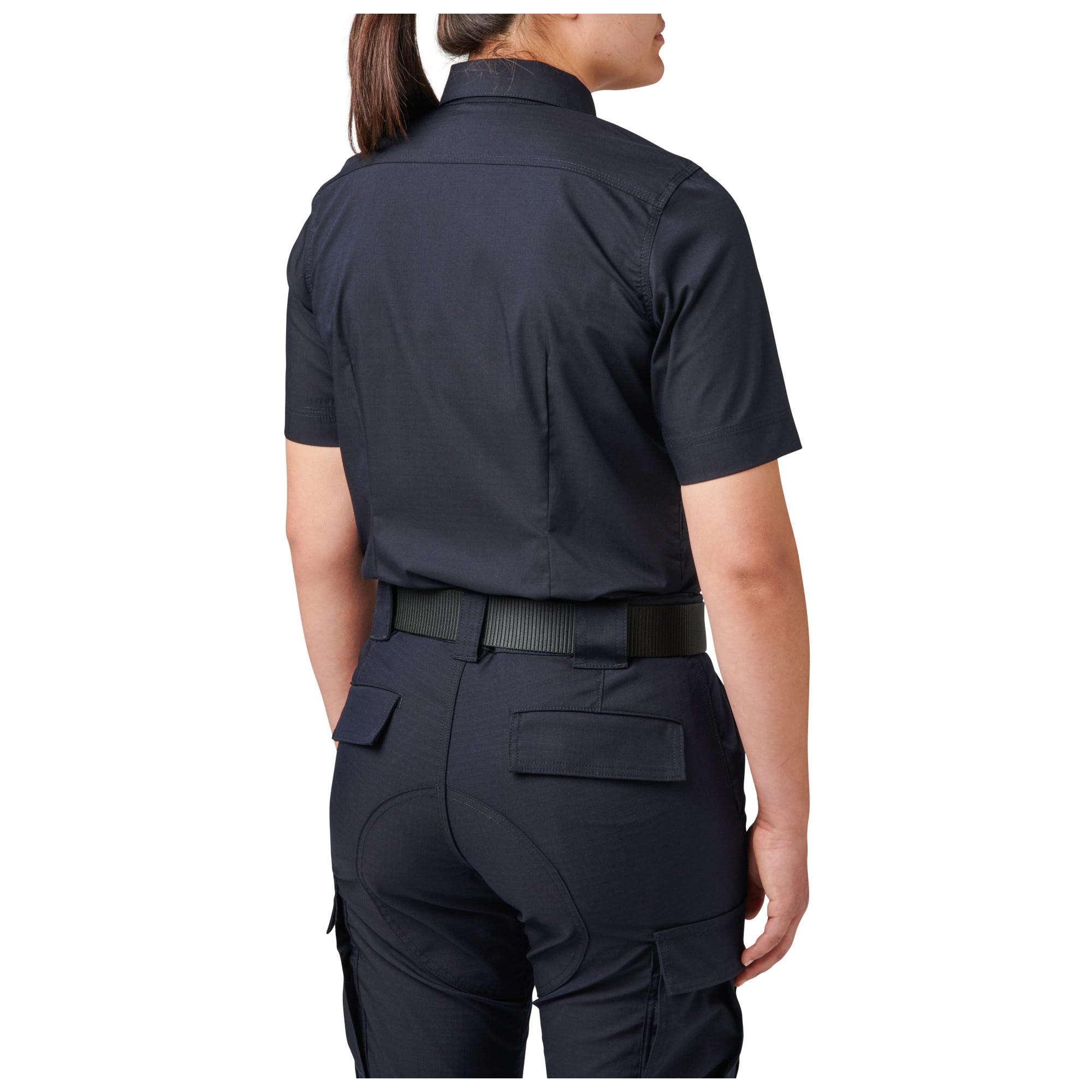 5.11 Tactical Women's Flex-Tac TDU Ripstop Short Sleeve Shirt i Dark Navy