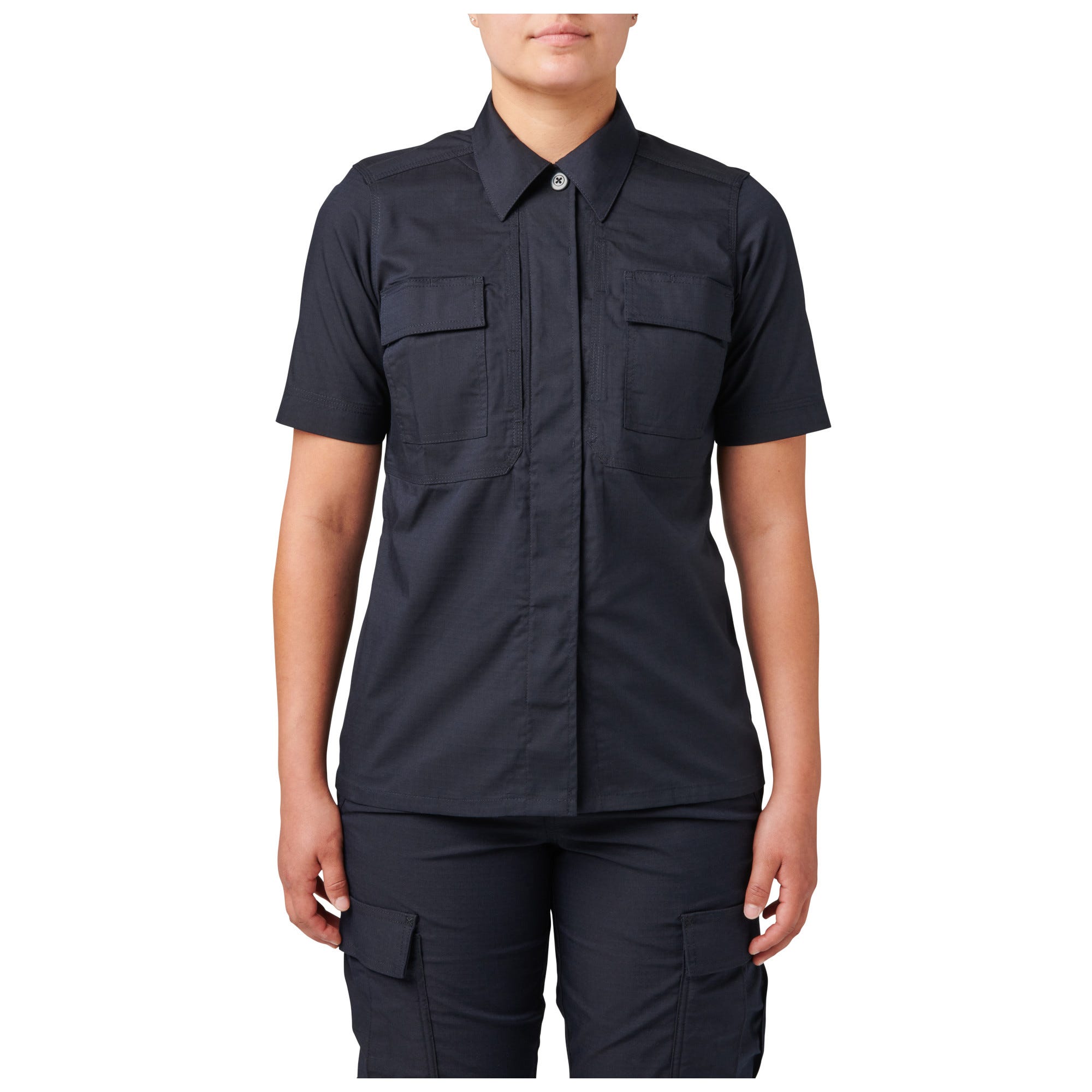5.11 Tactical Women's Flex-Tac TDU Ripstop Short Sleeve Shirt i Dark Navy