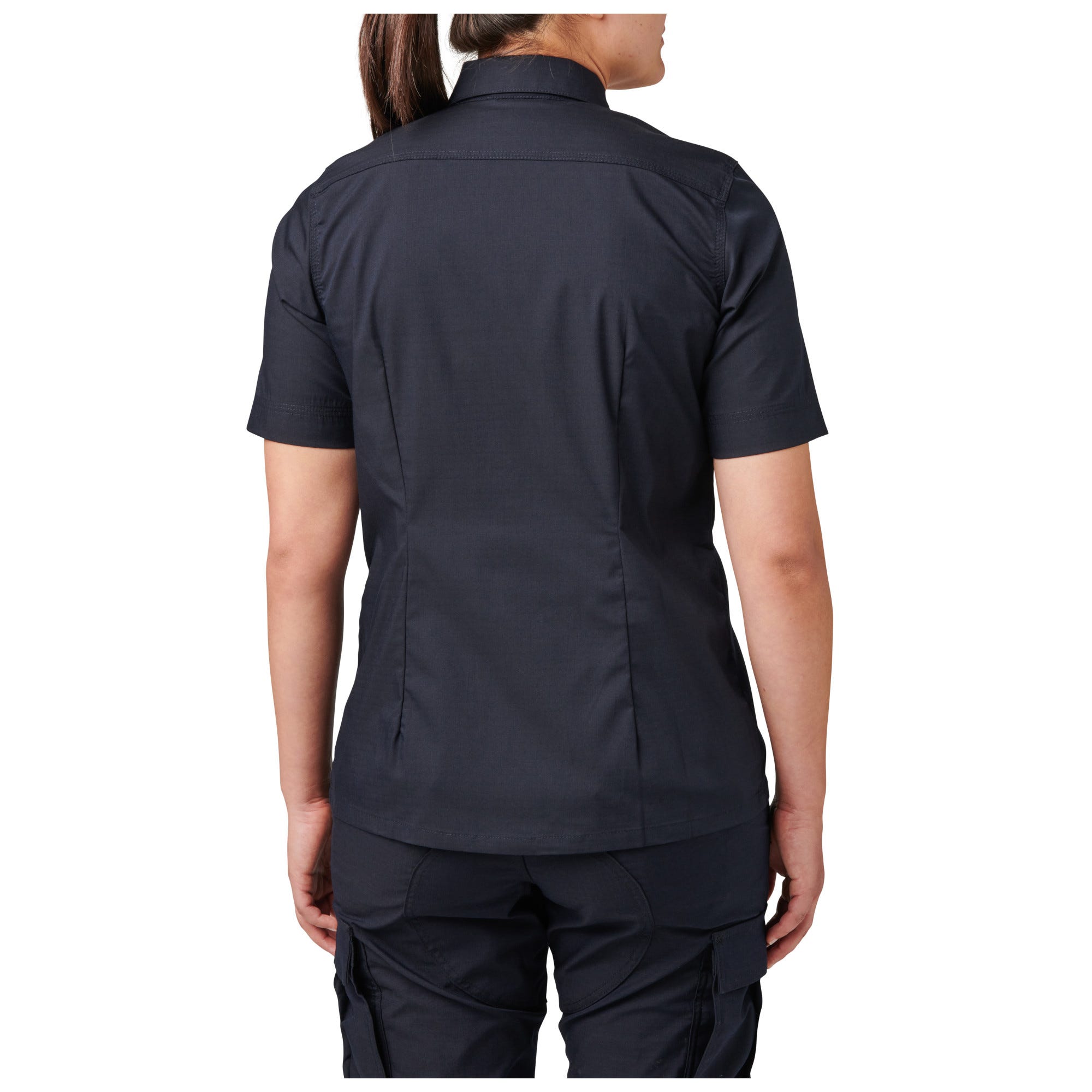 5.11 Tactical Women's Flex-Tac TDU Ripstop Short Sleeve Shirt i Dark Navy