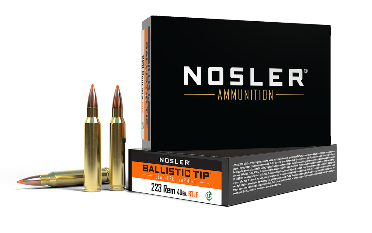 Nosler - Ballistic Tip Lead Free Varmint Ammunition - 223 Remington - 40gr - BTLF - 20/ask