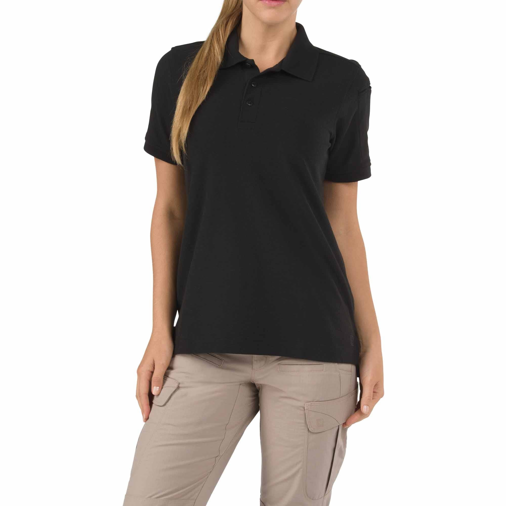 5.11 Women’s Utility Short Sleeve Polo Black, kortärmad pikétröja för dam