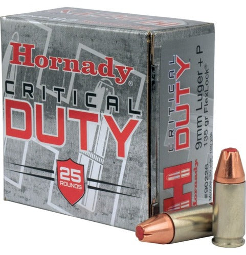 Hornady Critical Duty - 9 mm Luger +P - 135 gr FlexLock - 25 st/ask