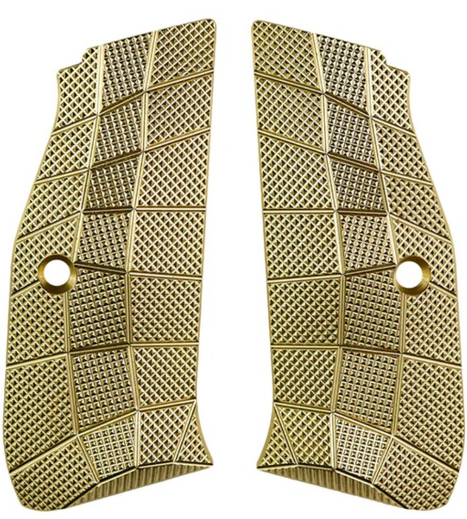 LokGrips - CZ Shadow 2 Palm Swell Brass Gridlok Agressive - Hollow