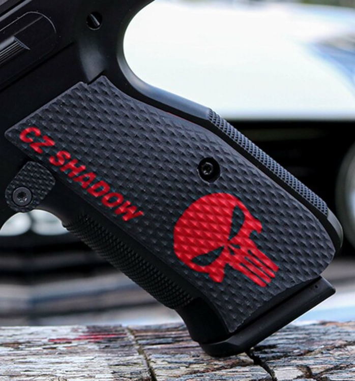 LokGrips - CZ Shadow 2 Palm Swell Roughneck - CZ Shadow & Punisher skull