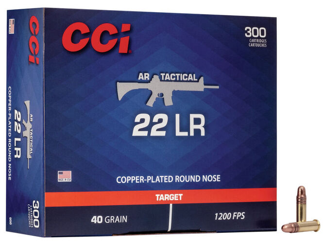 CCI - AR Tactical target - .22 LR - Copper plated - RN - 40gr - 300/box