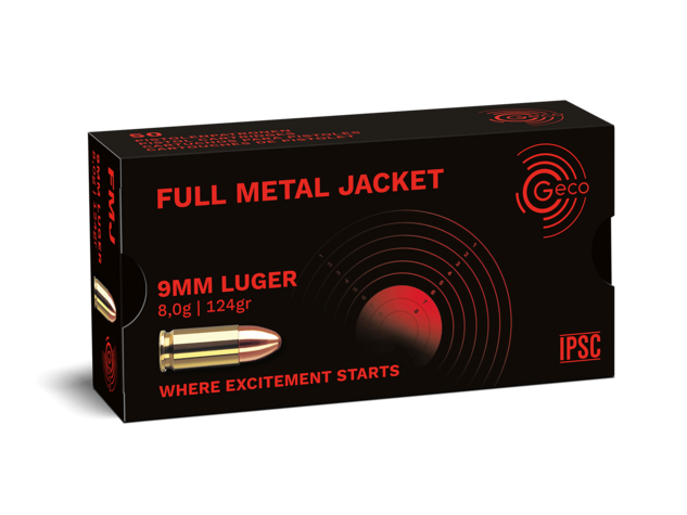Geco - 9 mm Luger - 124 gr - FMJ - 50 st/ask