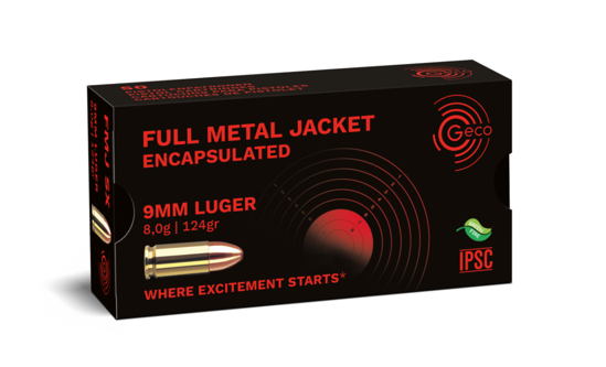 Geco - Encapsulated FMJ - 9 mm Luger - 124 gr - 50 st/ask