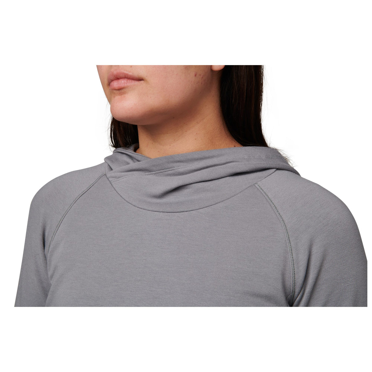 5.11 Donna Hoodie för dam i Overcast Grey med korsad öppning och känguruficka