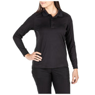 5.11 Women's Performance Long Sleeve Polo i Black