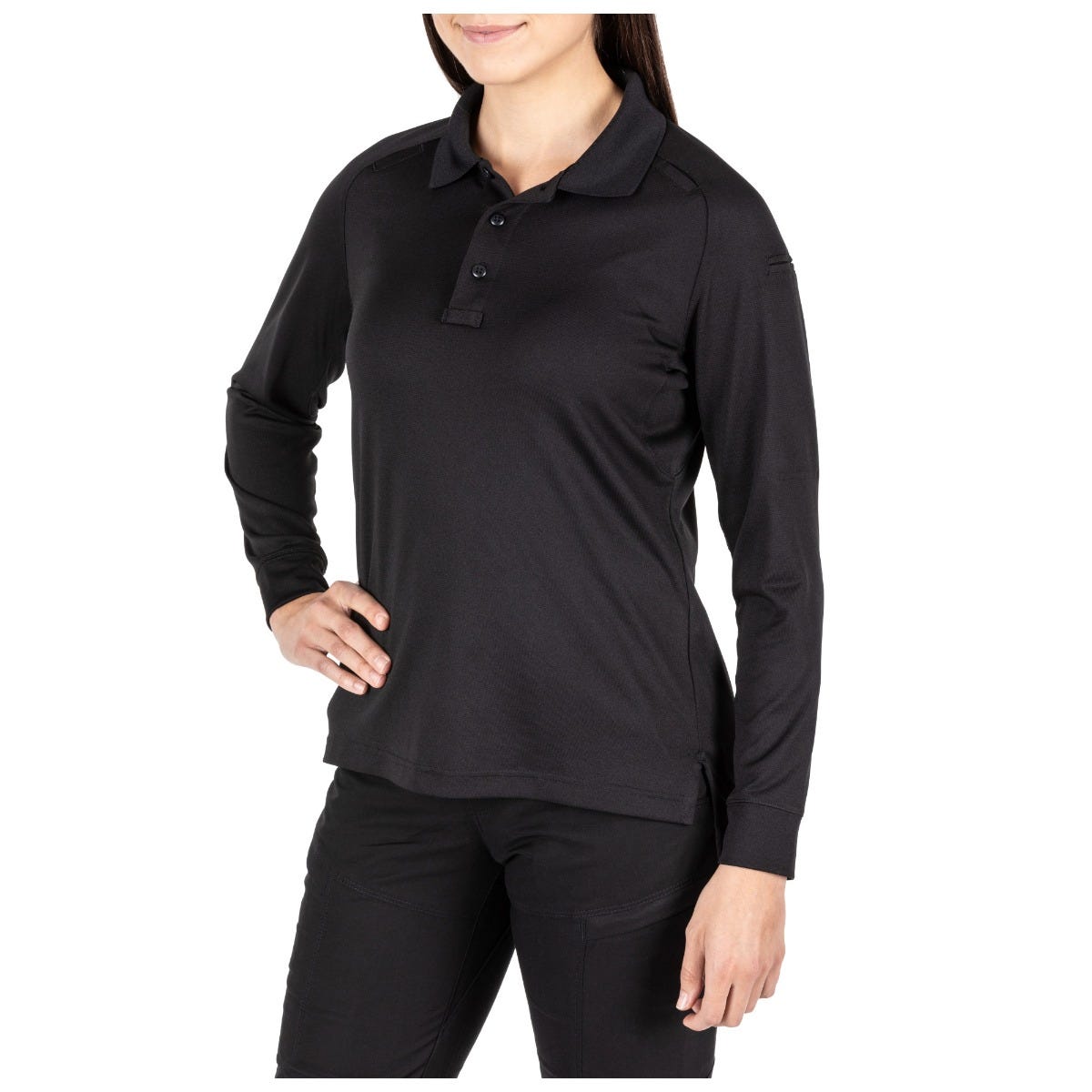 5.11 Women's Performance Long Sleeve Polo i Black
