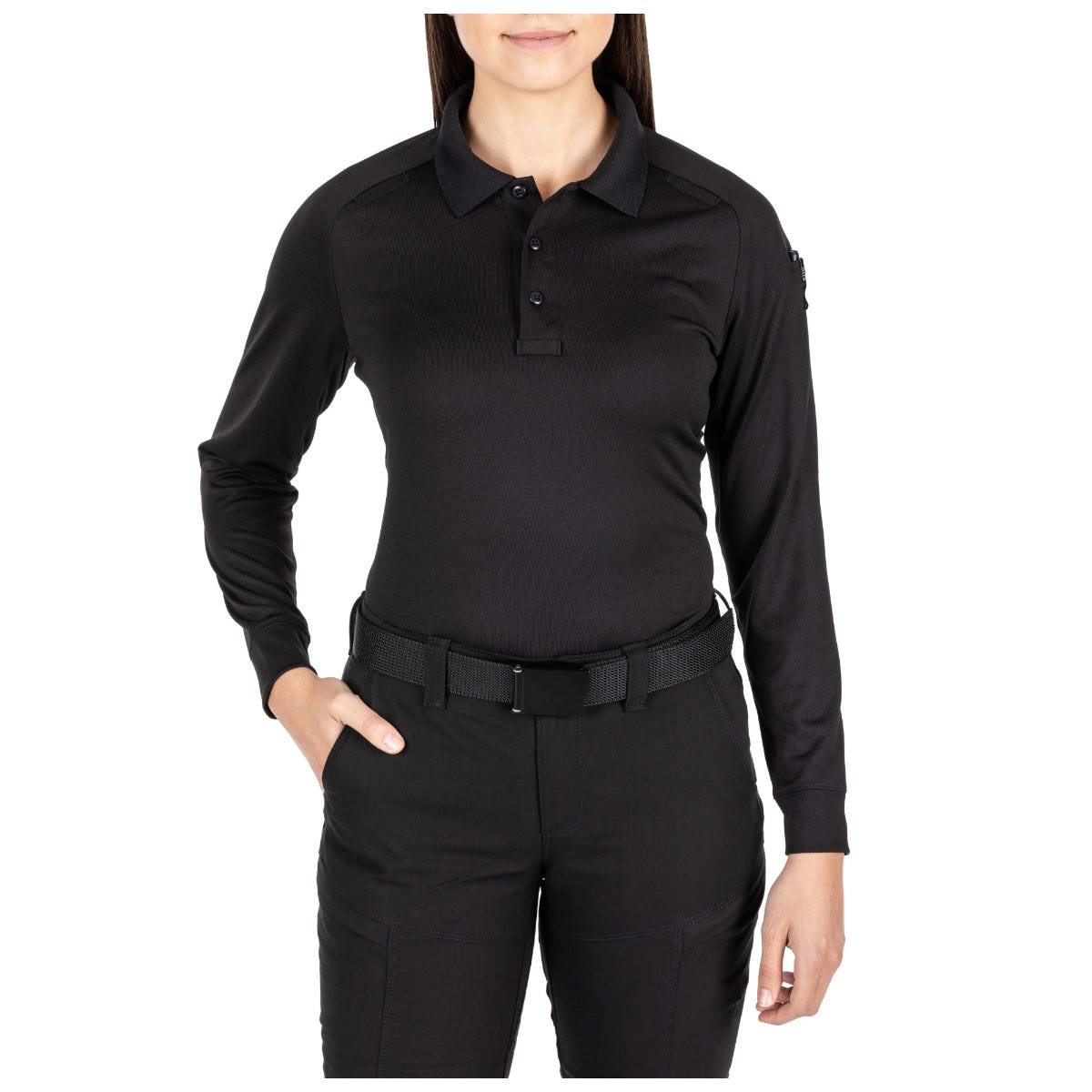 5.11 Women's Performance Long Sleeve Polo i Black
