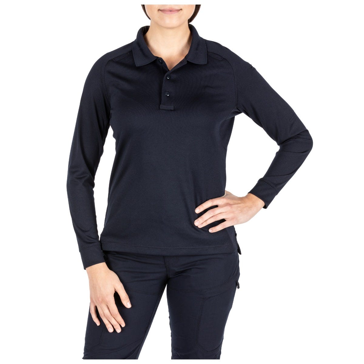 5.11 Women's Performance Long Sleeve Polo i Dark Navy