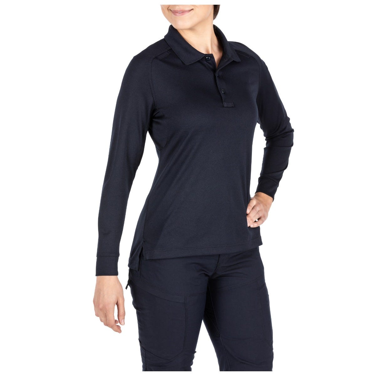 5.11 Women's Performance Long Sleeve Polo i Dark Navy