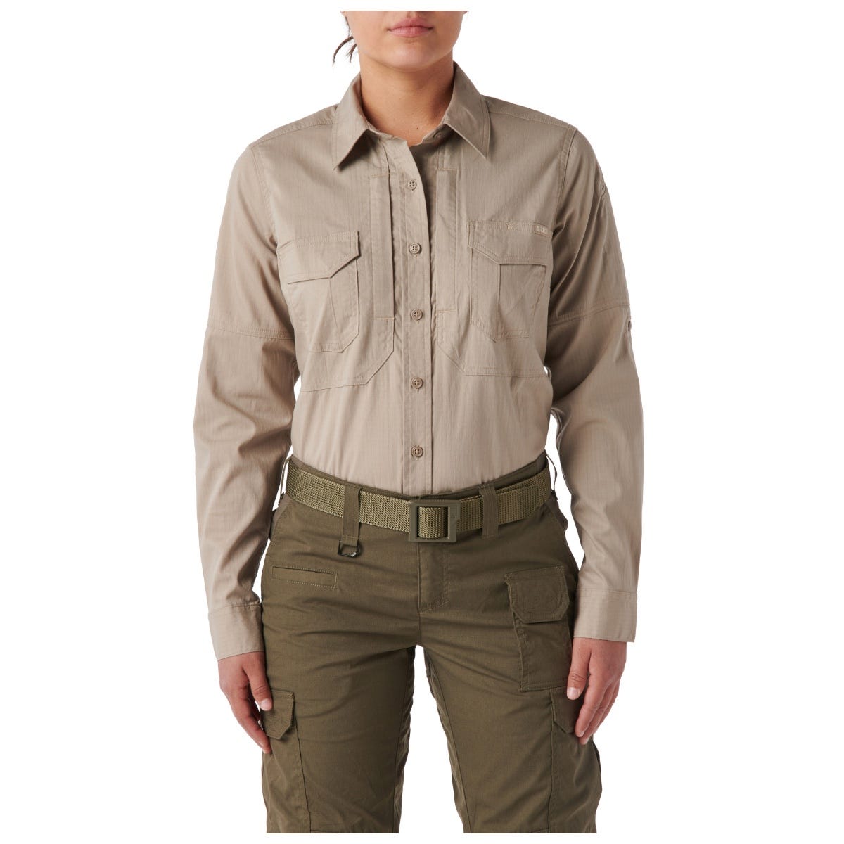 5.11 Tactical Women's ABR Pro Shirt Long Sleeve i Khaki – långärmad skjorta för dam
