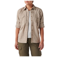 5.11 Tactical Women's ABR Pro Shirt Long Sleeve i Khaki – långärmad skjorta för dam