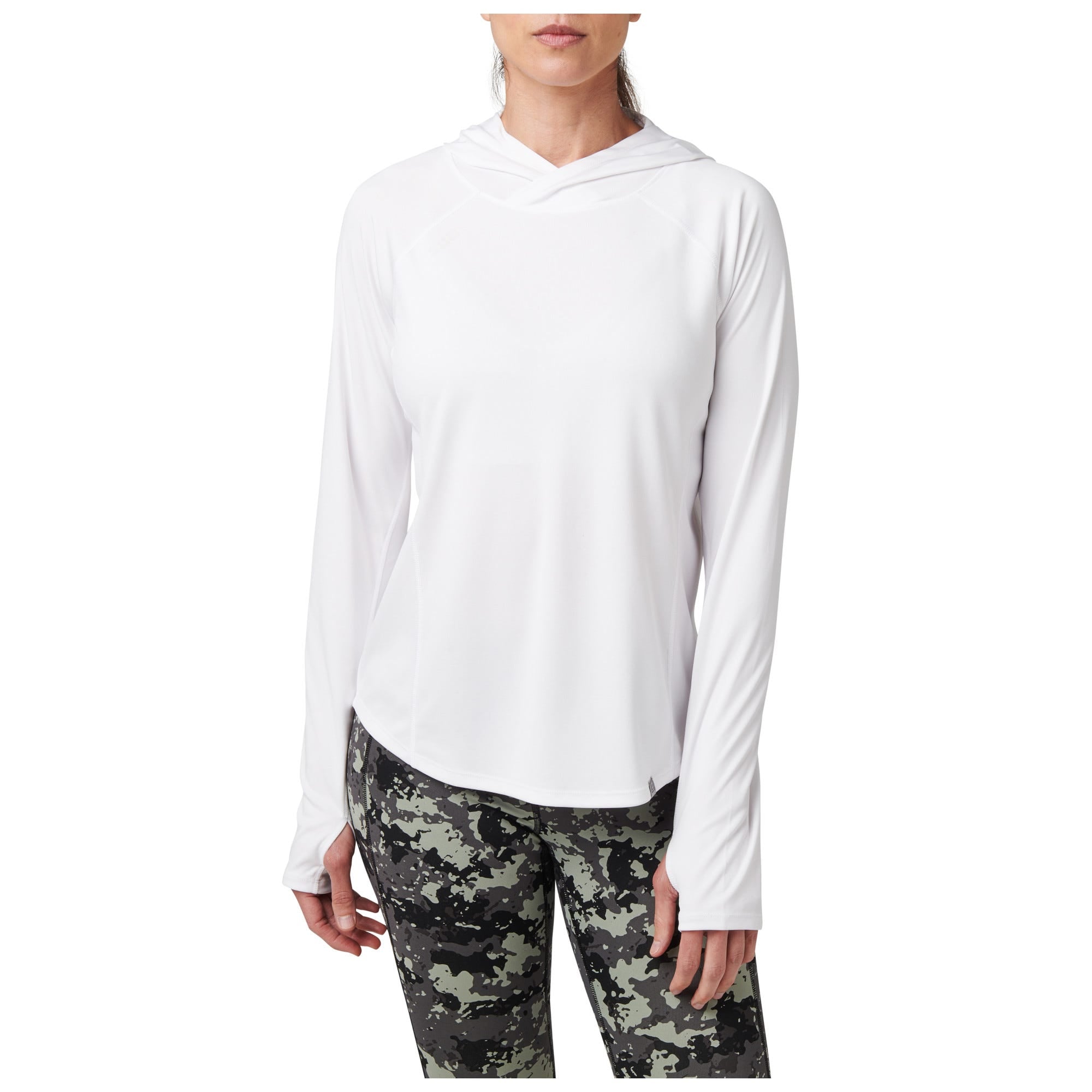 5.11 Women's Sulli UV Hooded Long Sleeve med huva i White
