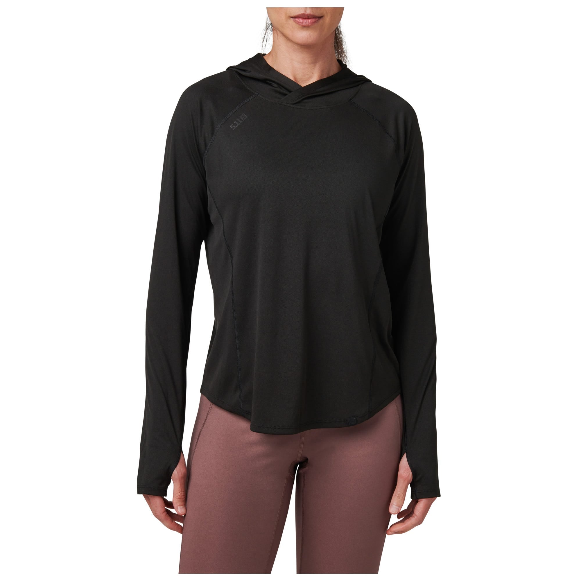 5.11 Women's Sulli UV Hooded Long Sleeve med huva i Black