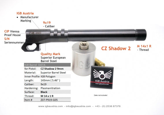 IGB - CZ Shadow 2 - 9mm - Threaded Barrel