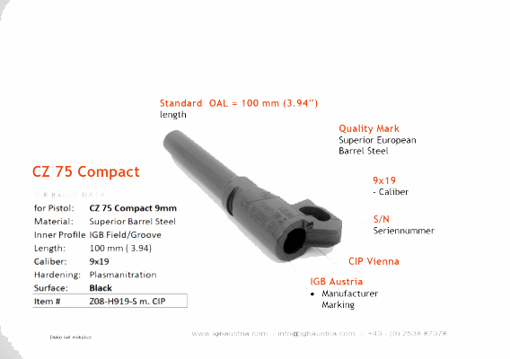 IGB - CZ 75 Compact - IGB 9x19 OEM Style