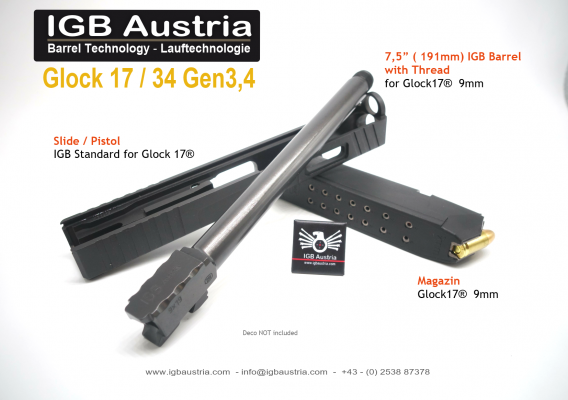 IGB - 7.5" Glock17 Glock34 Gen3/4 Barrel