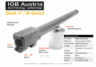 IGB - 7.5" Glock17 Glock34 Gen3/4 Barrel
