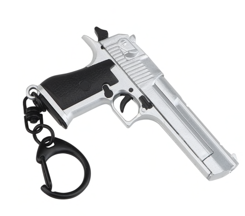 Desert Eagle - Model Keychain 1:4 - Silver