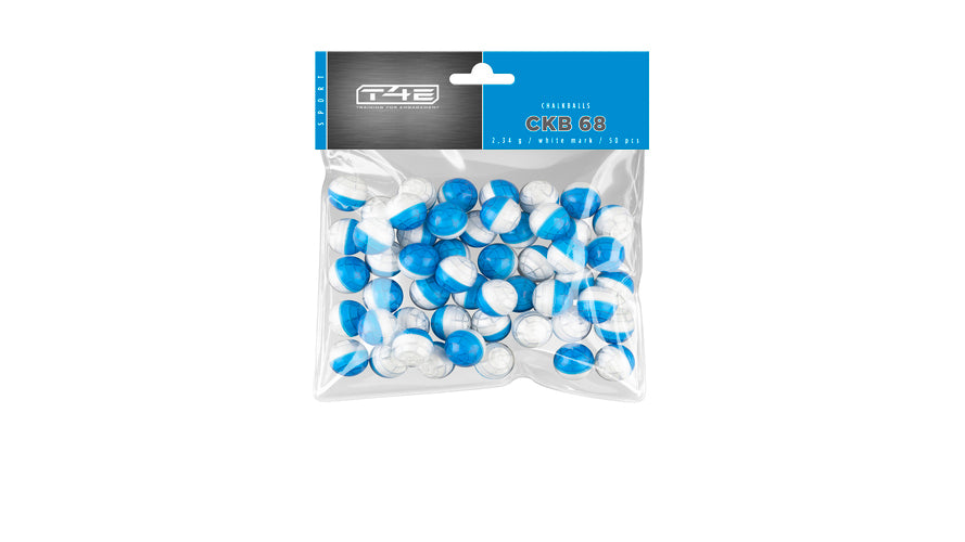 T4E - Markerande Kalk kulor, vit .68 till T4E, 50-pack