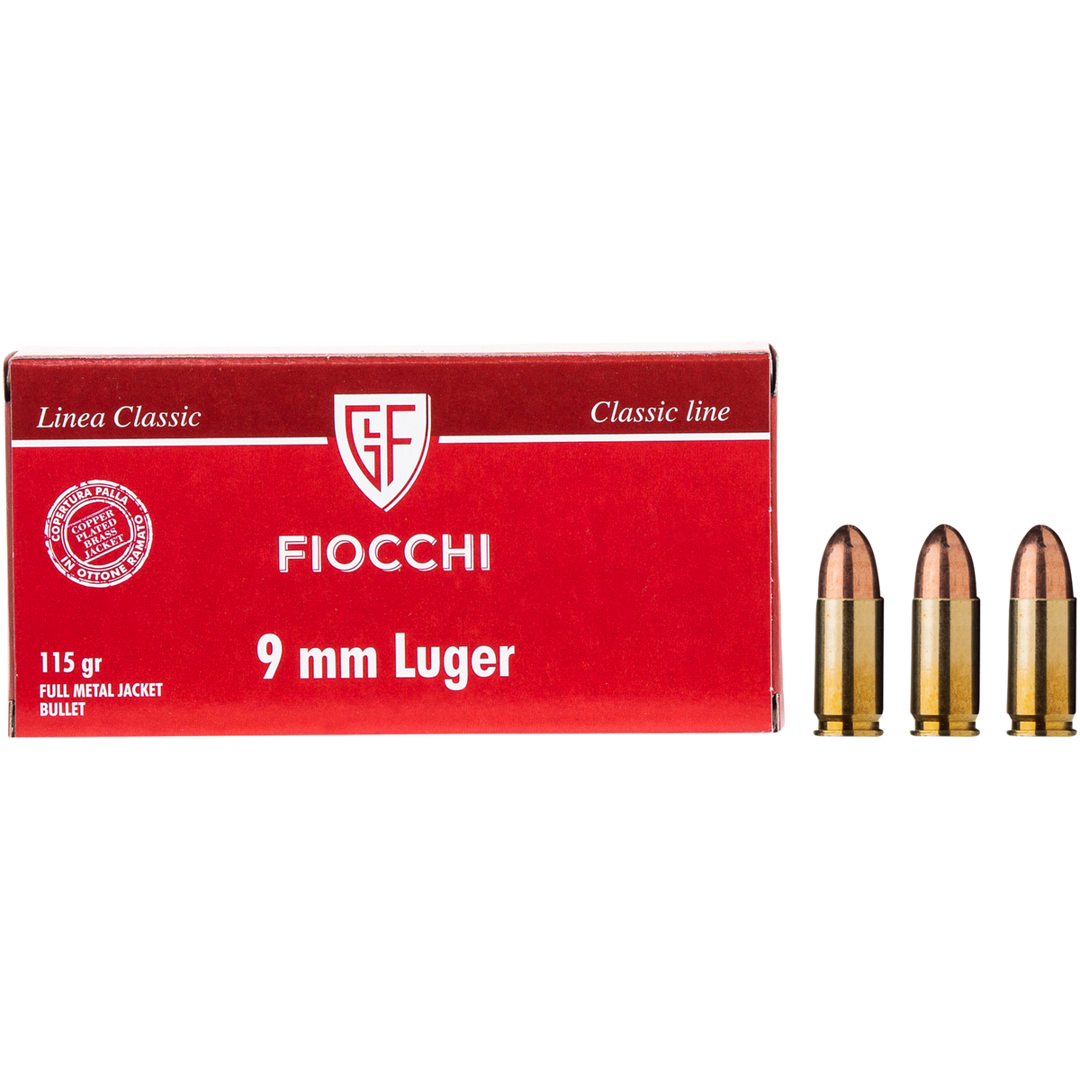 Fiocchi - 9 mm Luger - 115 gr FMJ - 50 st/ask
