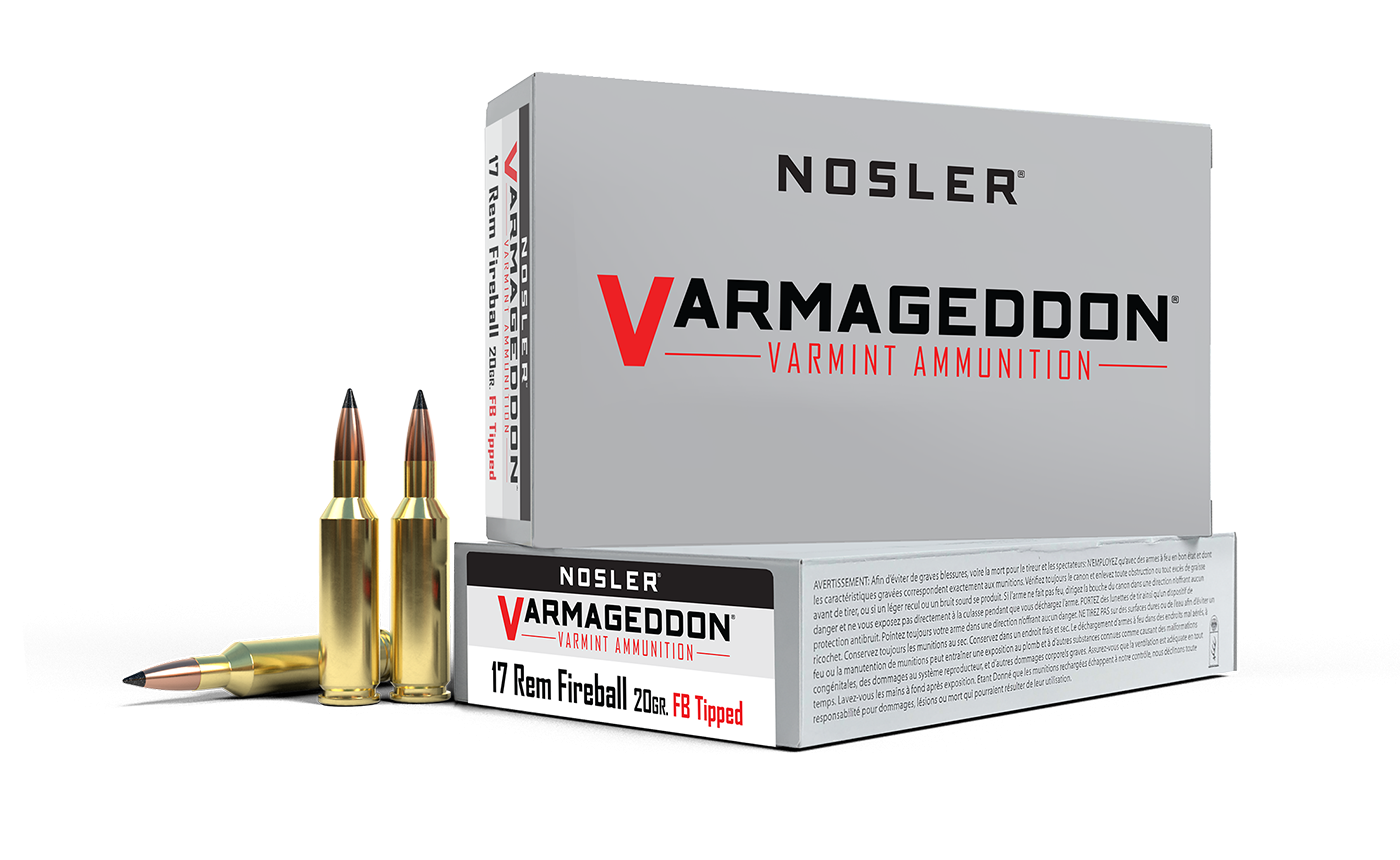 Nosler - Varmageddon Ammunition - 17 Remington Fireball - 20gr - VG FBT - 20/ask