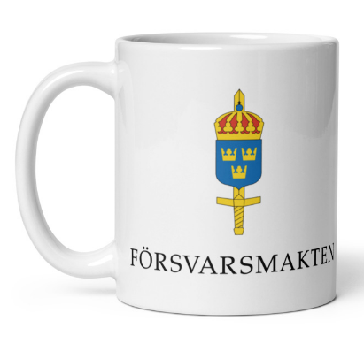 White glossy mug - Försvarsmakten