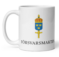 White glossy mug - Försvarsmakten