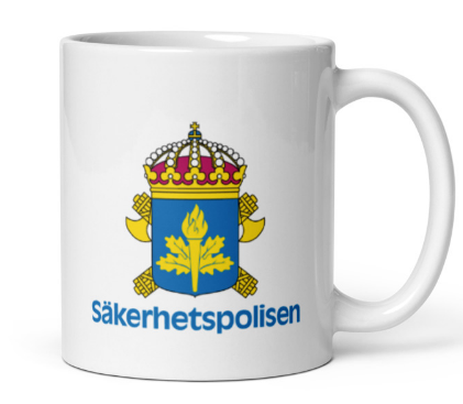 White glossy mug - Säpo