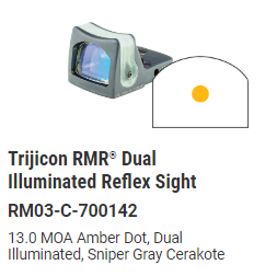 Trijicon - RMR® Dual Illuminated Reflex Sight - Grey