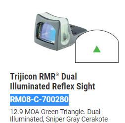 Trijicon - RMR® Dual Illuminated Reflex Sight - Grey - Green