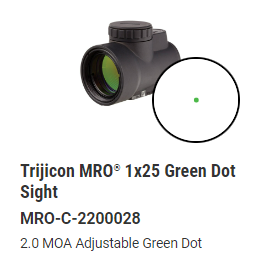Trijicon - MRO - 1x25 Green Dot Sight