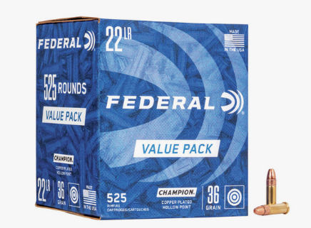 Federal - 22 LR - HV Champion Training - 36gr - CPHP - 525/Box