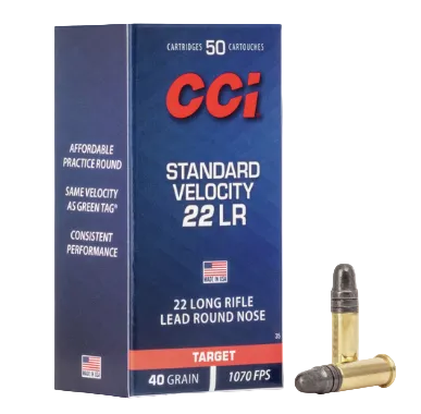 CCI - Rimfire .22 LR - Standard Velocity - LRN 40gr - 500/Box