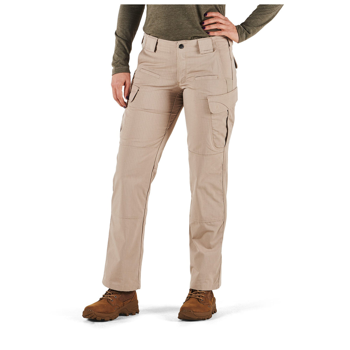 5.11 Stryke Women's Pant dambyxor i Khaki med flera fickor och förstärkningar