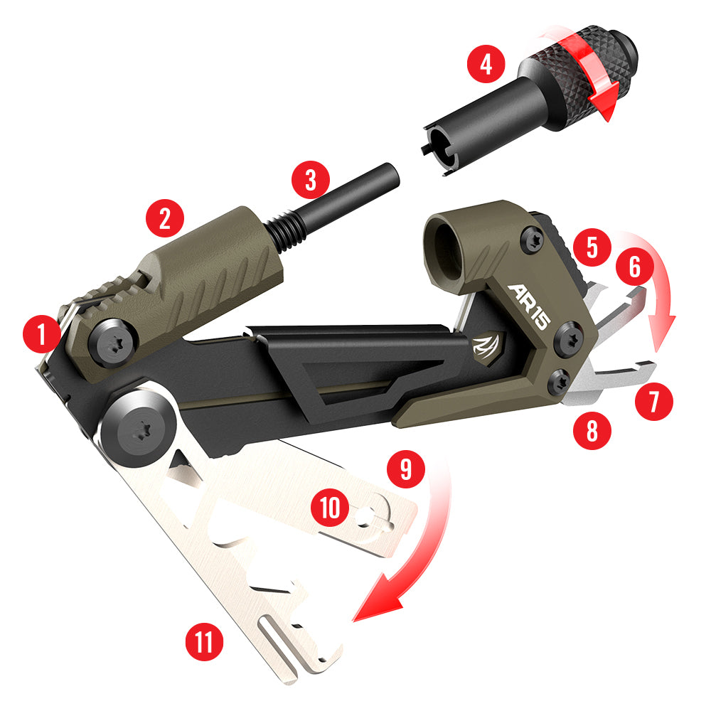 Real Avid Gun Tool CORE-AR15 – multiverktyg med kolskrapa för AR15