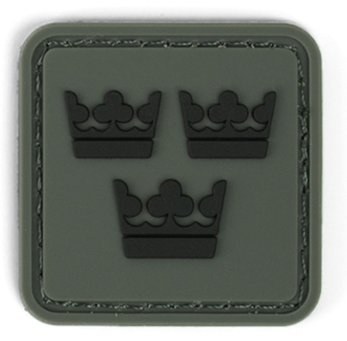 3D Patch - Tre Kronor - PVC - Grey