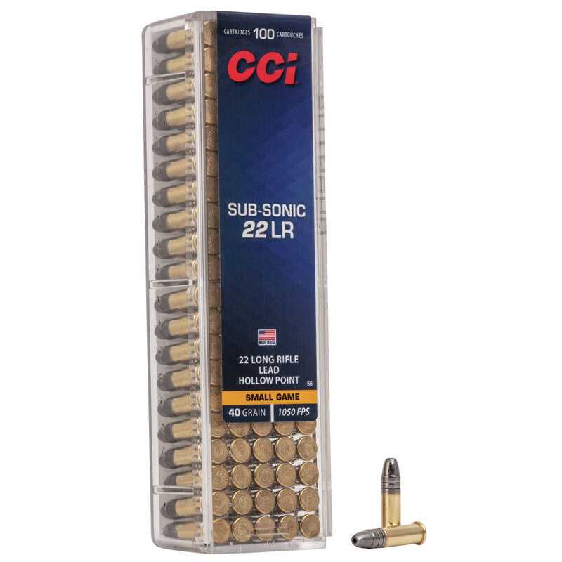 CCI - Rimfire Ammunition 22 LR Sub-Sonic HP 40gr 100/Box