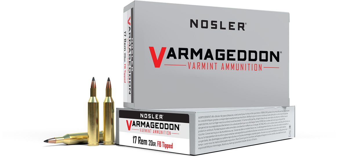 Nosler - Varmageddon Ammunition - .17 Remington - 20gr - VG FBT - 20/ask