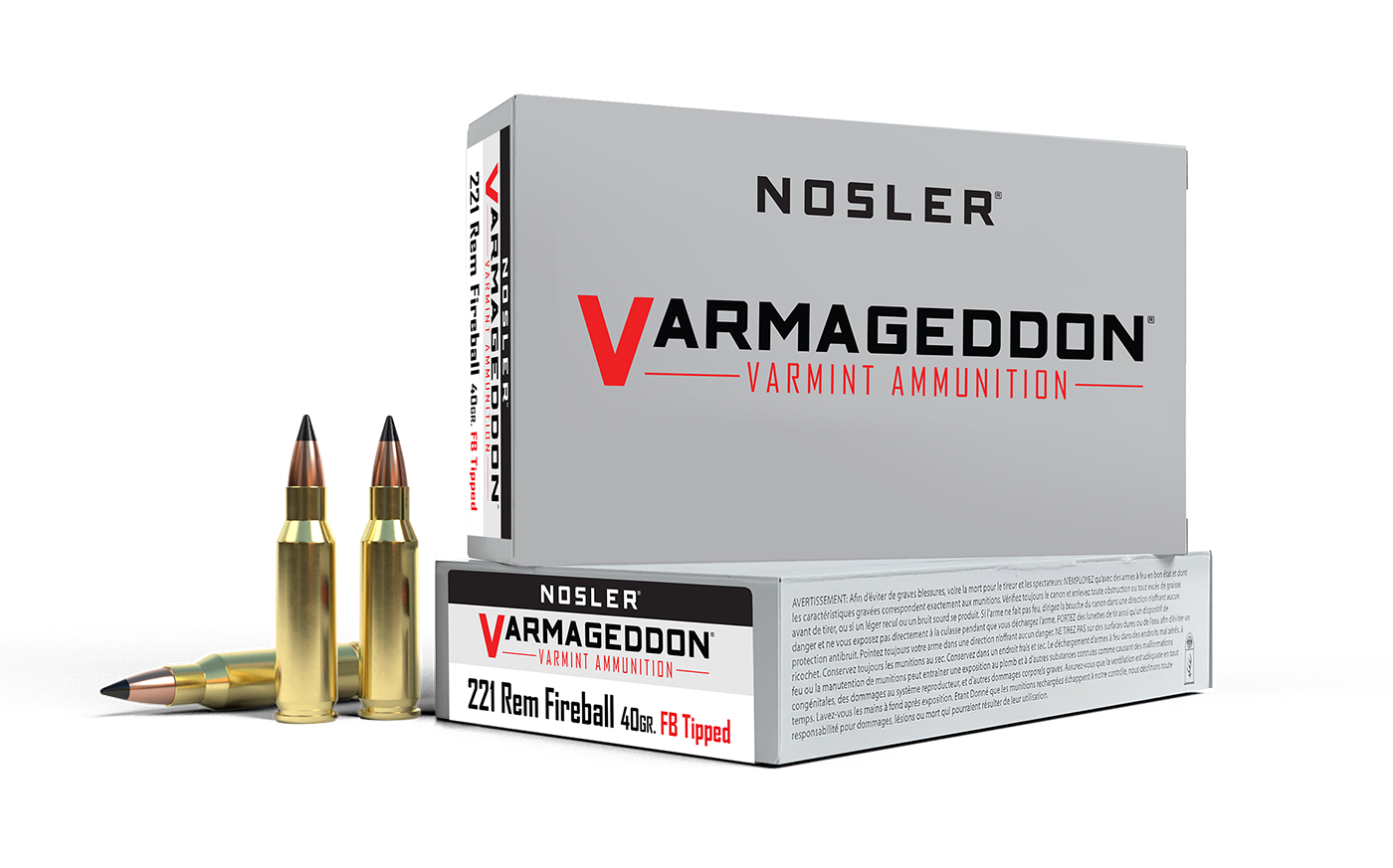 Nosler - Varmageddon Ammunition - .221 Remington Fireball - 40gr - VG FBT - 20/ask